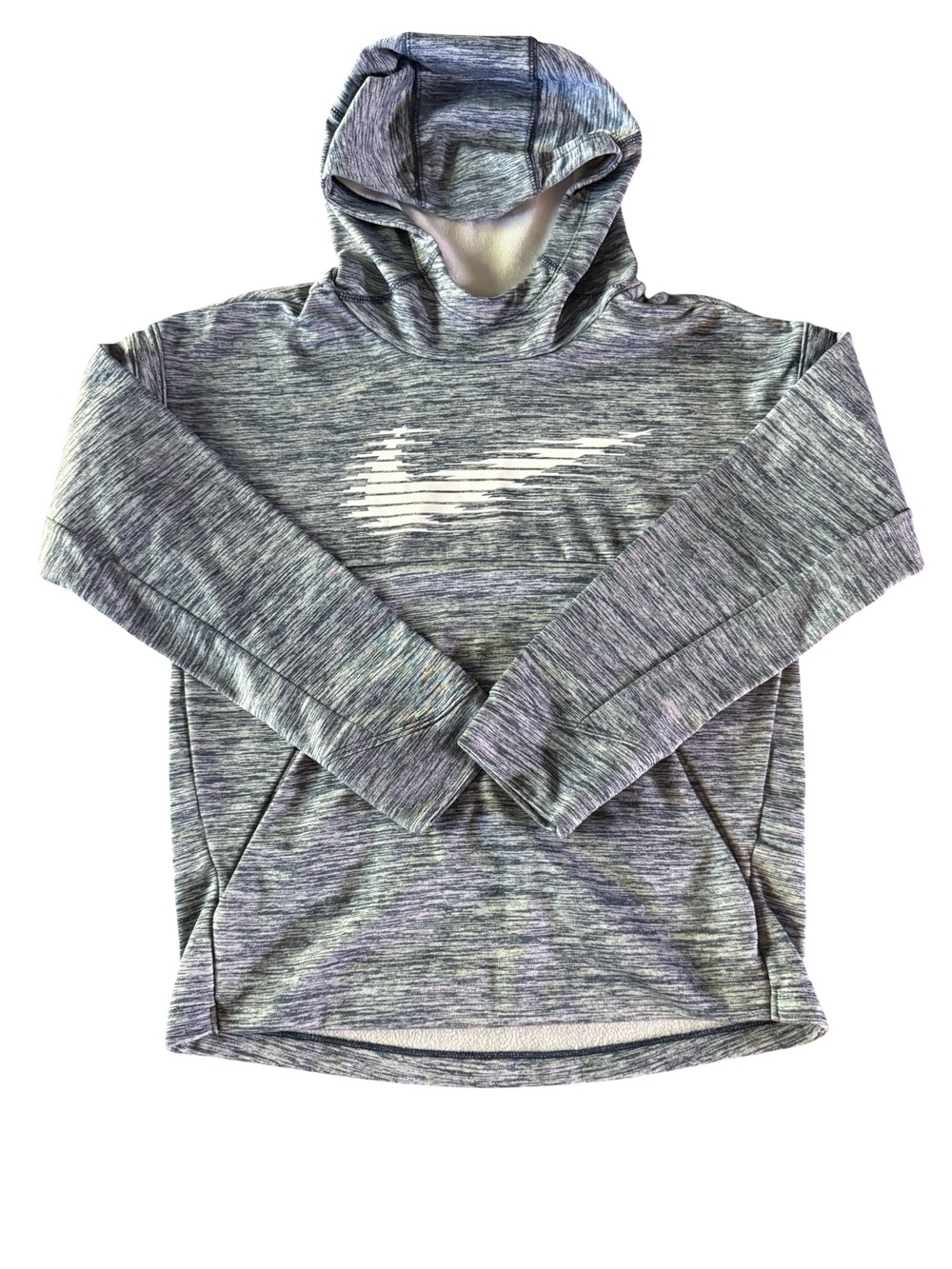 Nike Dri-FIT Blue White Swoosh Hoodie Women’s Medium Athleisure Pullover